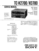 Sony TC-H3700 - Service Manual 